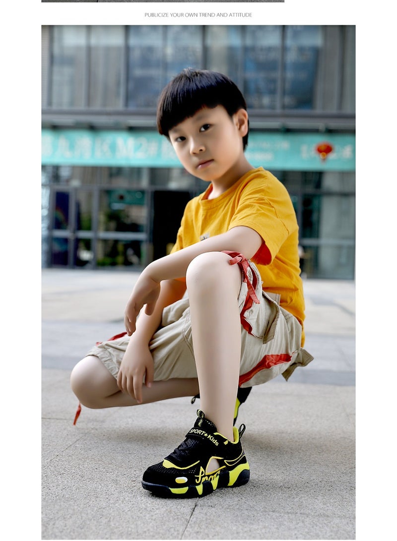 SPORT Children Sports Shoes Breathable Running Strap Sneakers Boys Girls Lightweight Soft Bottom Sneakers Mesh  Shoes - Image 4