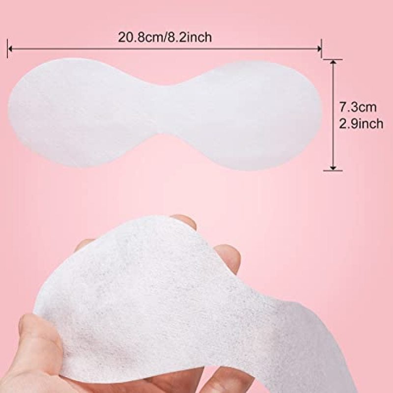 Disposable Eye Mask 300 Sheets Soft Non-Irritating Spunlace Non-Woven Eye Patches - Stretchable Adjustable Dry Eye Mask for At-Home Spa DIY Skincare - Image 2