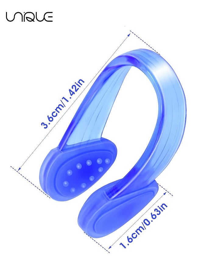 Unique 4Pcs Swimming Nose Clips for Kids, Waterproof Silicone Swimming Nose Clip for Adults, Nose Plugs for Training Protector Water Sport Beginners  - Image 2