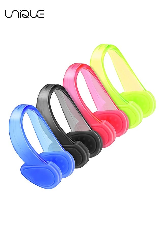 Unique 4Pcs Swimming Nose Clips for Kids, Waterproof Silicone Swimming Nose Clip for Adults, Nose Plugs for Training Protector Water Sport Beginners  - Image 5