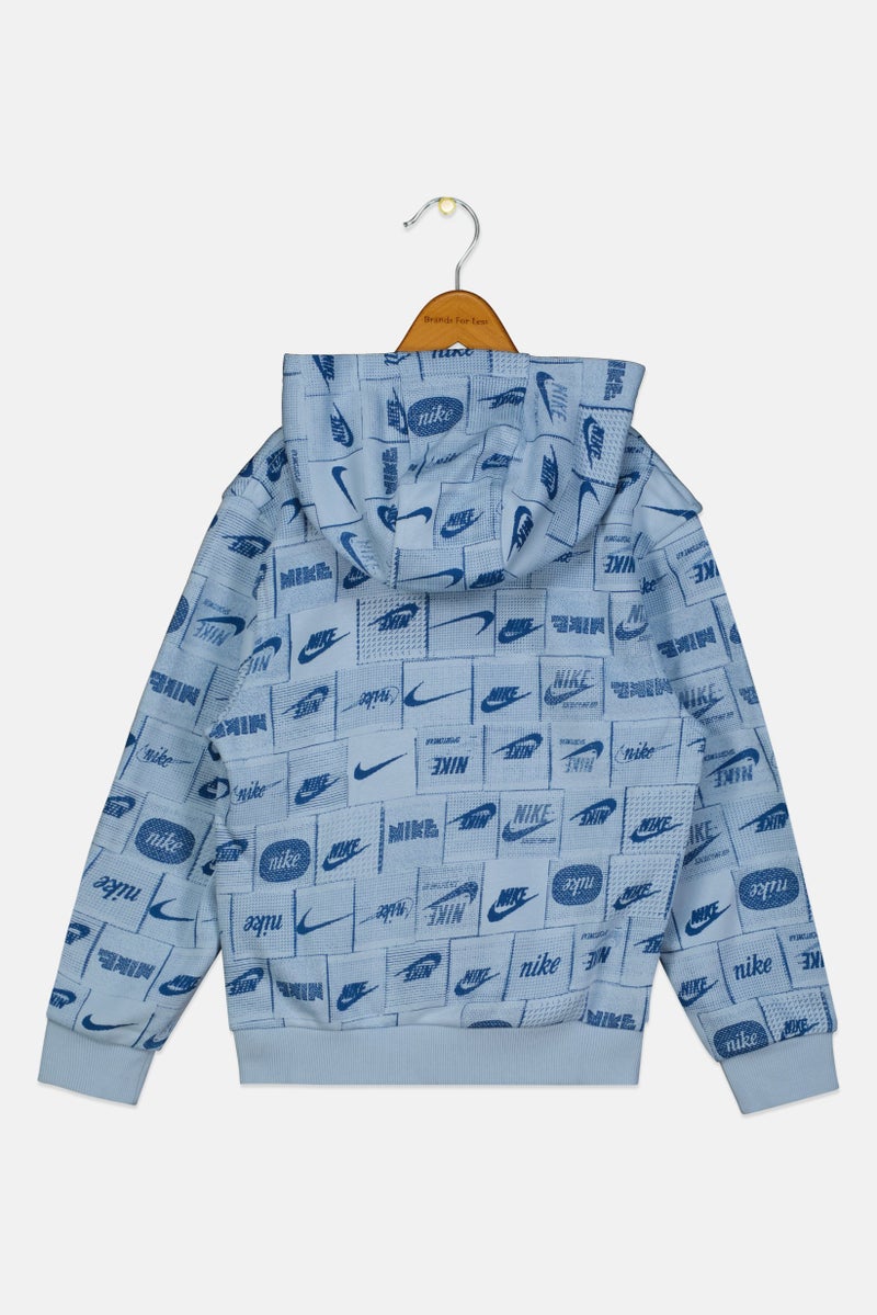 Nike ملابس رياضية للأطفال الأولاد بغطاء رأس مزين بشعار، متعدد الألوان - Image 3