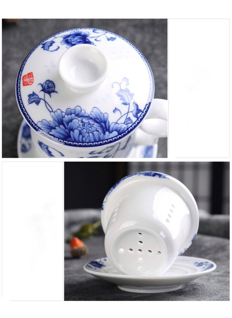 Generic 4-Piece Ceramic Infuser Tea Cup Inspired by the Lotus Flower  - Image 3