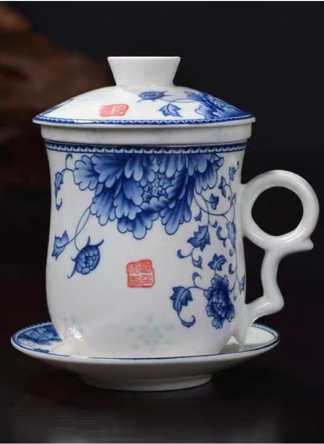 Generic 4-Piece Ceramic Infuser Tea Cup Inspired by the Lotus Flower  - Image 4