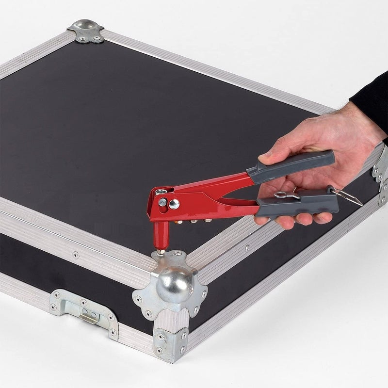 Inditrust Hand operating Professional orange/Yellow Riveter gun and 5 type 50pcs rivets Glove - Image 5