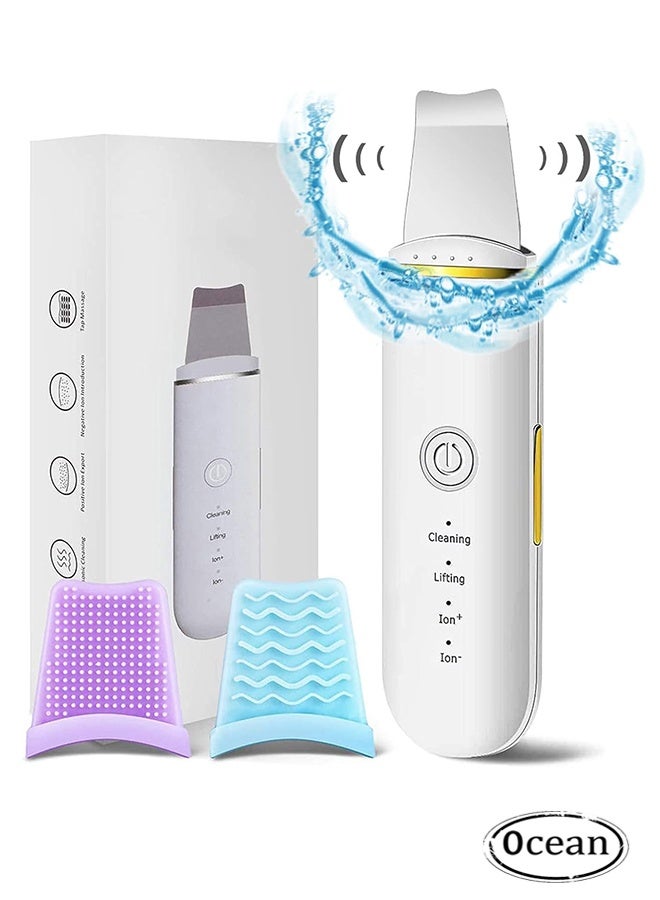 JS Face Skin Cleansing Scrubber, Ultrasonic Skin Scrubber Face Spatula, Skin Spatula Pore Cleaner, Skin Dirt Blackhead Remover Tools for Facial Deep Cleansing - Image 1