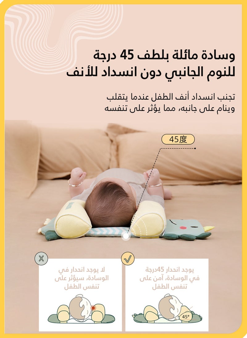 She&Little Baby Head Shaping Pillow , infant Pillow for Flat Head Prevention, Buckwheat and Bam0boo Fiber Adjustable Sleeping Pillow for 0-3 Years Girls, Soft & Breathable Baby Sleep Pillow（Pink） - Image 2