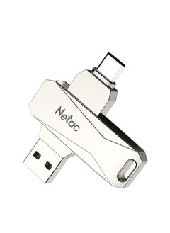 نيتاك مقبس فلاش درايف بمنفذ Type-C USB مزدوج سعة 64 جيجابايت U782C_2 فضي  - Image 1