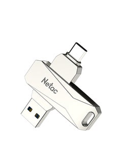 نيتاك مقبس فلاش درايف بمنفذ Type-C USB مزدوج سعة 64 جيجابايت U782C_2 فضي  - Image 5