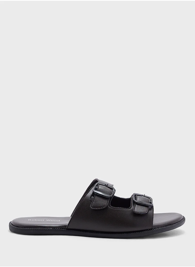 Robert Wood Dual Strap Buckle Fastning Casual Sandals