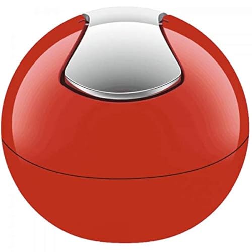 SPREAD SPAIN® Swiss Design Bowl Mini Plastic Dustbin 1 Liter/ 14 cm (Red) - Image 1