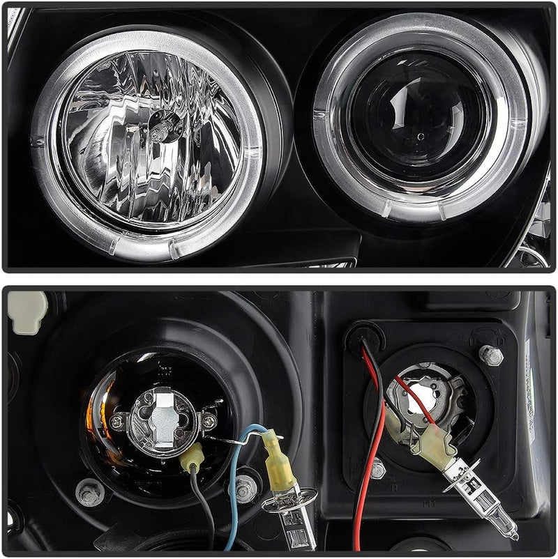 ACANII LED DRL Halo Ring Black Housing Projector Headlights for 2005-2011 Toyota Tacoma - Image 3