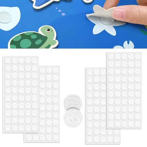 Jubobu Hook and Loop Fastener with Adhesive 100 Pairs Dots Hook,20 MM Diameter with Waterproof Sticky Glue,Suitable for Toy DIY, Daily Life/Office Storage - Image 1