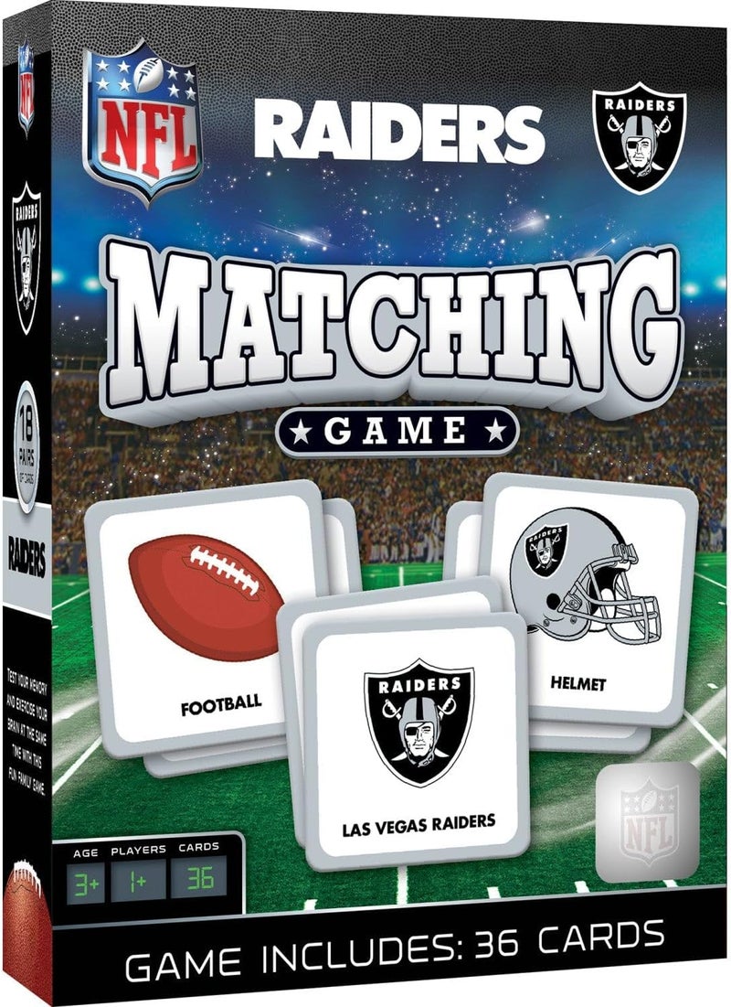 Sports Games - Las Vegas Raiders NFL Matching Game - Game for Kids and Family - Laugh and Learn