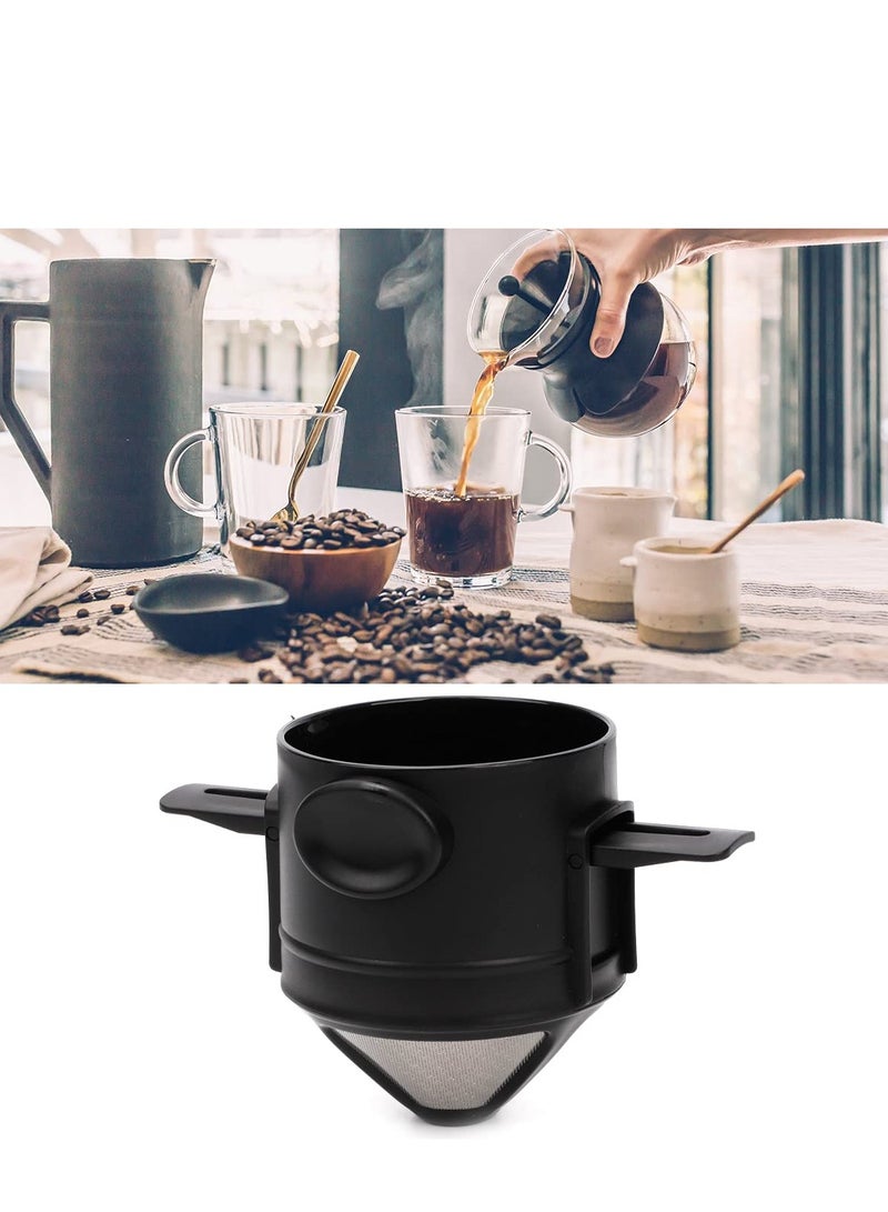 SOLARAE Coffee Filter Portable Reusable Stainless Steel Cone Paperless Coffee Filter Pour Over Coffee Maker 1-2 Cup Easy to Clean for Home Office Travel - Image 1