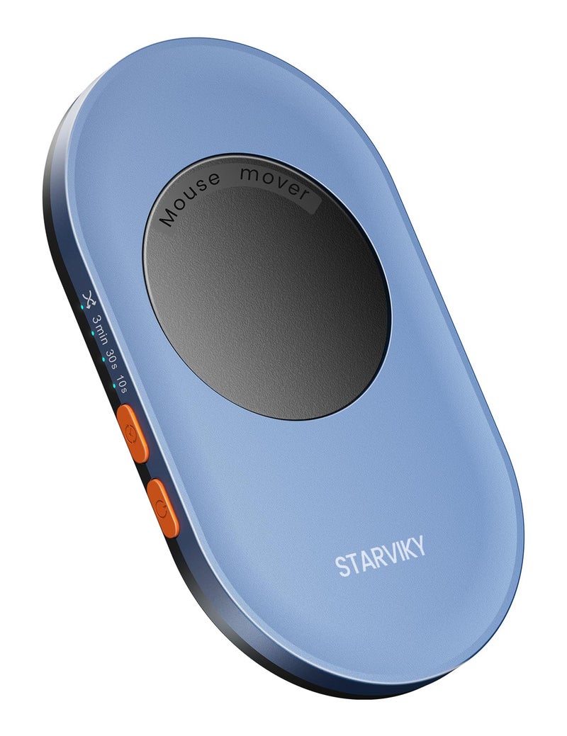 STARVIKY Undetectable Mechanical Mouse Jiggler, Ultra-Slim Mouse Mover, with Random Interval Timer, Driver-Free Mouse Wiggler Shaker Silentlyï¼ˆDark Blueï¼‰ - Image 1