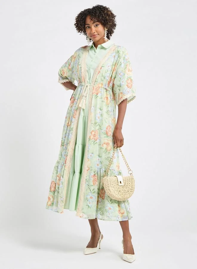 Splash FAV Floral Chiffon Maxi Dress