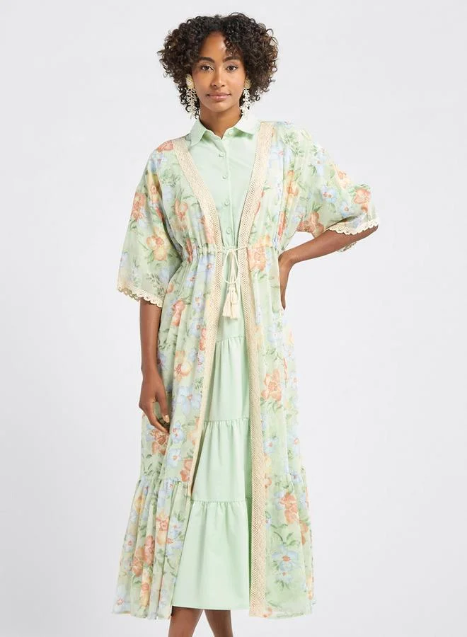 Splash FAV Floral Chiffon Maxi Dress