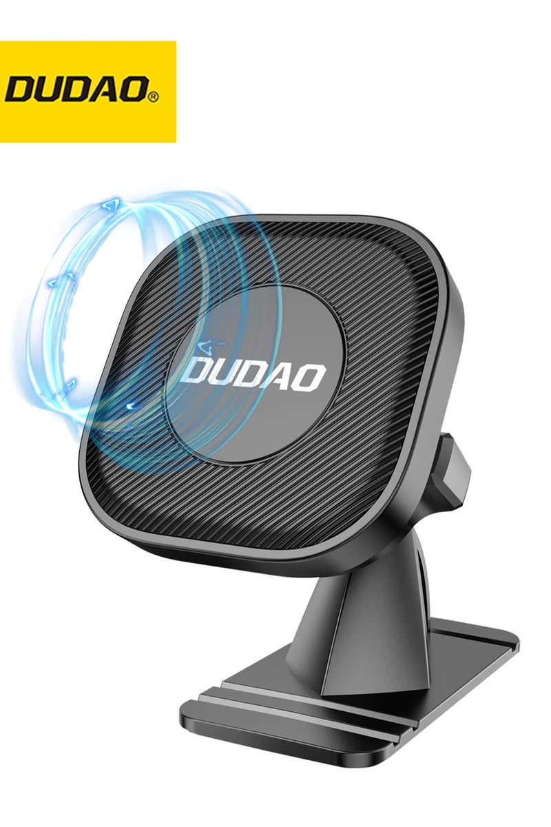 DUDAO Magnetic Car Phone Holder, Dashboard Car Mount, 360° Rotation, Strong Grip for All Smartphones, with Two Magnetic Stickers - Image 1