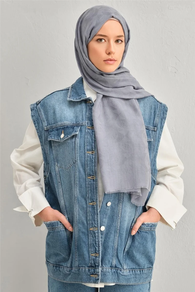 ARMINE Tencel Wool Monogram Pattern Shawl 30