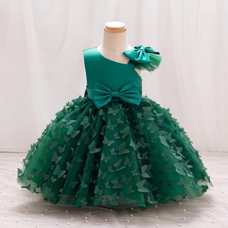 Girls Princess Skirt Mesh Childrens Dress 2024 erfly Childrens Pontoon Skirt Birthday Dress Wholesale Green