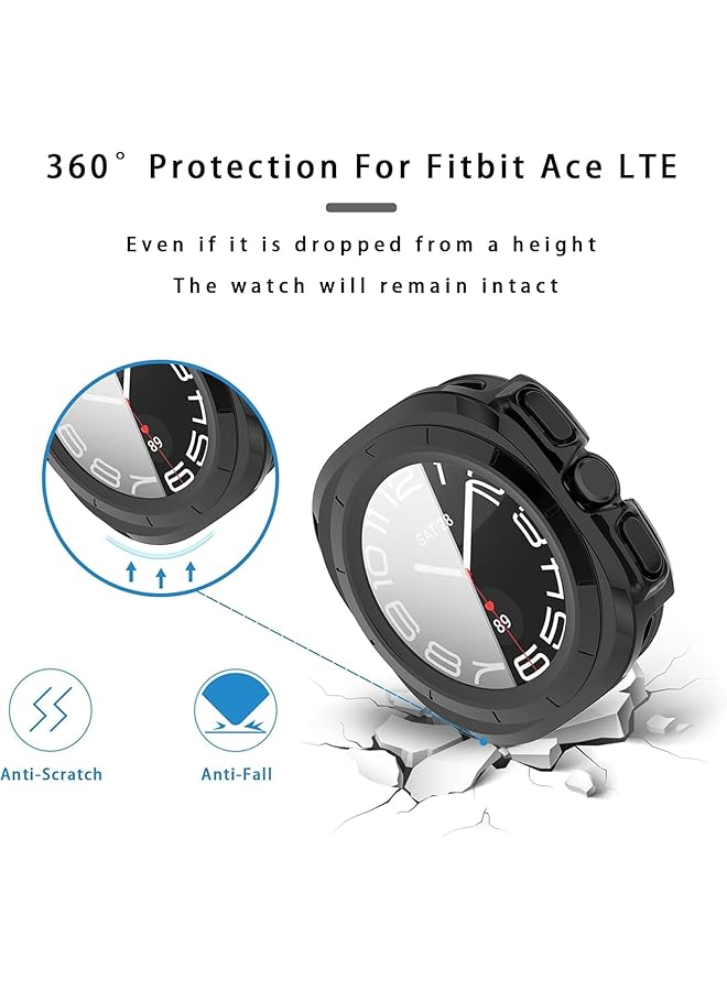 erorex 4 Pack Hard Pc Cover And Tempered Glass Screen Protector For Samsung Galaxy Watch 7 Ultra 2024 47Mm Hd Tempered Glass Scratch Resistant Protective Cover For Galaxy Watch 7 Ultra 47Mm  - Image 3