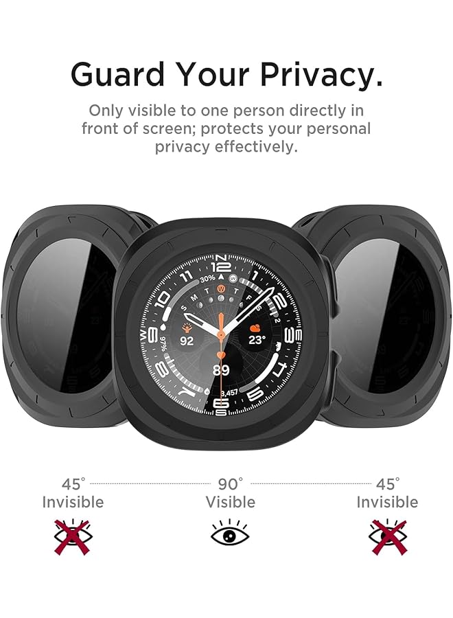 erorex 4 Pack Hard Pc Cover And Tempered Glass Screen Protector For Samsung Galaxy Watch 7 Ultra 2024 47Mm Hd Tempered Glass Scratch Resistant Protective Cover For Galaxy Watch 7 Ultra 47Mm  - Image 5
