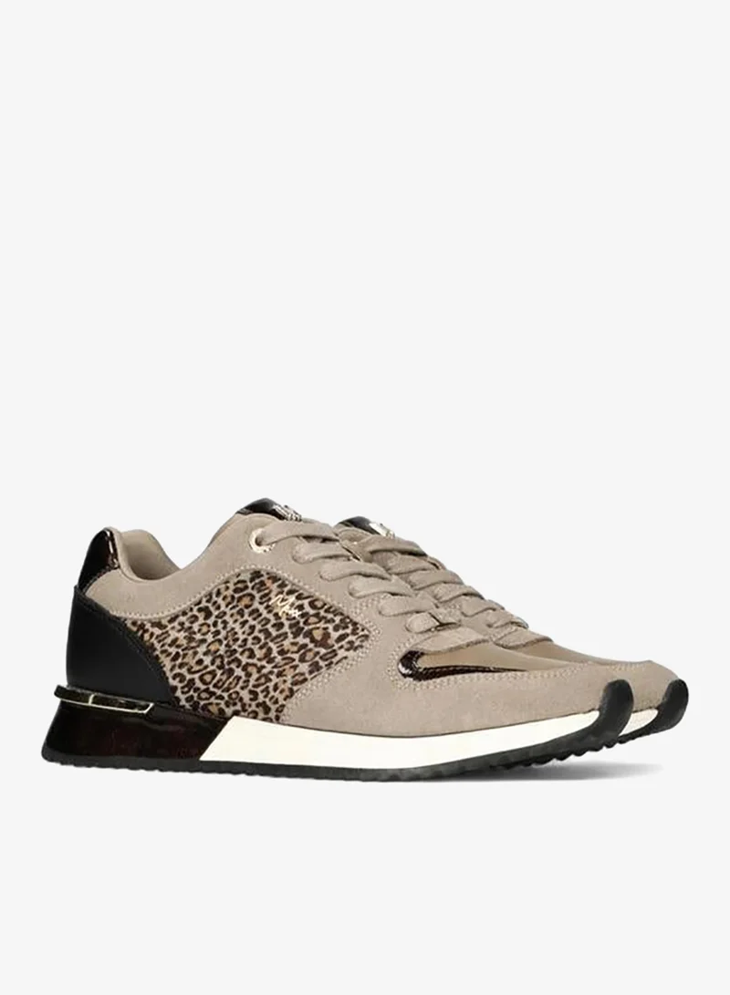 MEXX Animal Print Sneakers with Lace-Up Closure