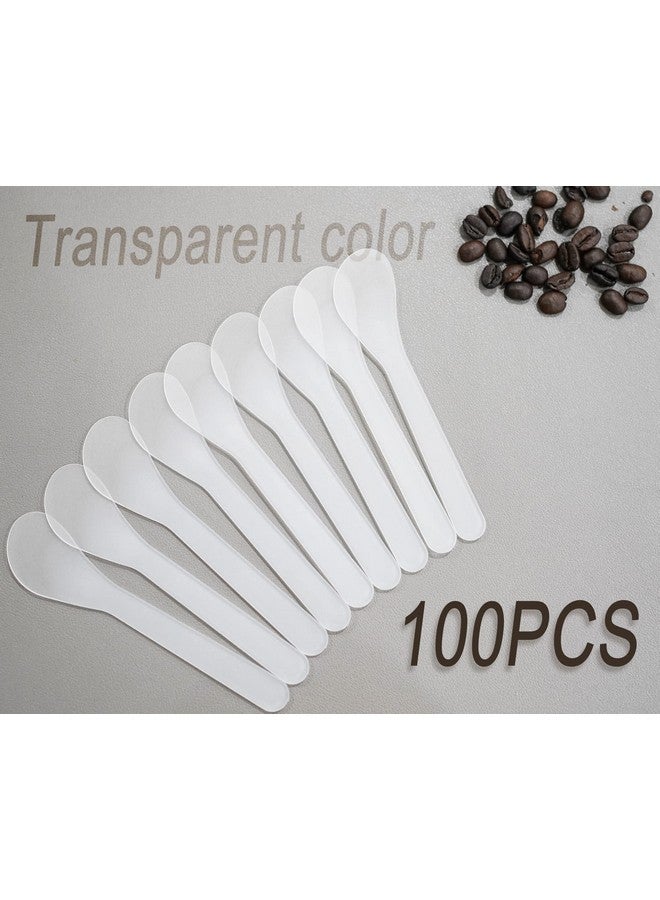 QsQueen 100 Pcs Of White Color Cosmetic Spatula For Makeup Face Mask Plastic Spoon Disposable Makeup Tools For Mixing And Sampling 4.88'' X 1.06”/Spatulas Skin Care Facial Cream Mask Spatula - Image 3