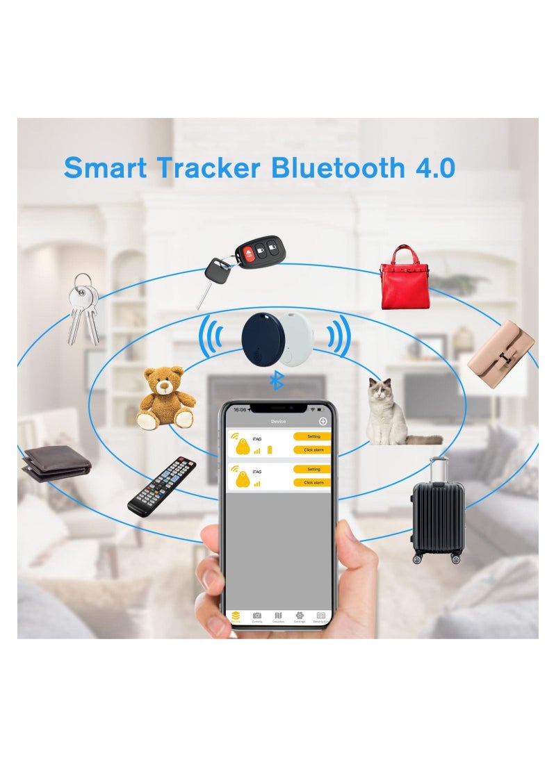 Captaintech 2 Pack Bluetooth Key Finder Locator, Mini Anti Lost Item Finder Tag Key Tracker Alarm For Pet, Key, Wallet, Luggage, Compatible With Ios And Android, Incl Silicone Protective Cases - Image 3