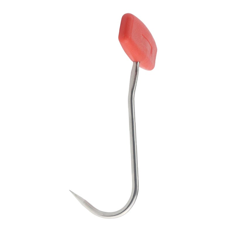 Tinsow خطاطيف لحم Tinsow 2PCS لذبح الحيوانات، خطاطيف عظمية على شكل T مع مقبض 6 بوصة، مجموعة أدوات جزار من الفولاذ المقاوم للصدأ (برتقالي x2) - Image 5