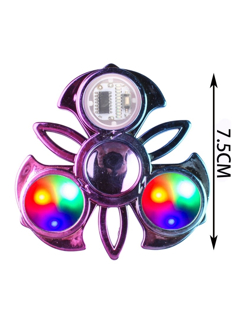 Generic - Purple And Blue Eyes Light Up Fidget Spinner Can Relieve Stress And Anxiety, Stress Relief Desktop Spinning Top Toy, Finger Spinner Metal Focus Birthday Gift - Image 1