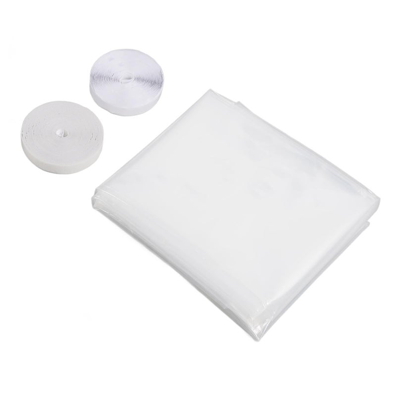 Window Insulation Film Kit for Cold Heat Thicker Reusable Adhesive Cuttable Clear Window Insulating Film 188 X 200cm - Image 3
