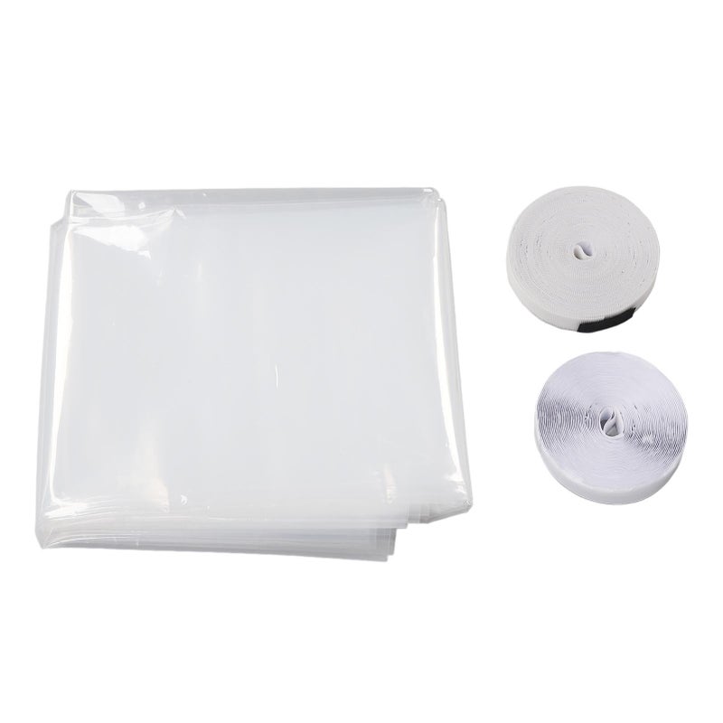 Window Insulation Film Kit for Cold Heat Thicker Reusable Adhesive Cuttable Clear Window Insulating Film 188 X 200cm - Image 5