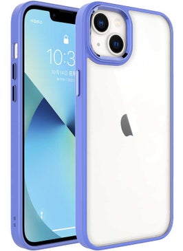 Dexmon Iphone 14 (6.1) Case Metal Button and Camera Framed Edges Silicone Back Hard Titanium Case  - Image 1