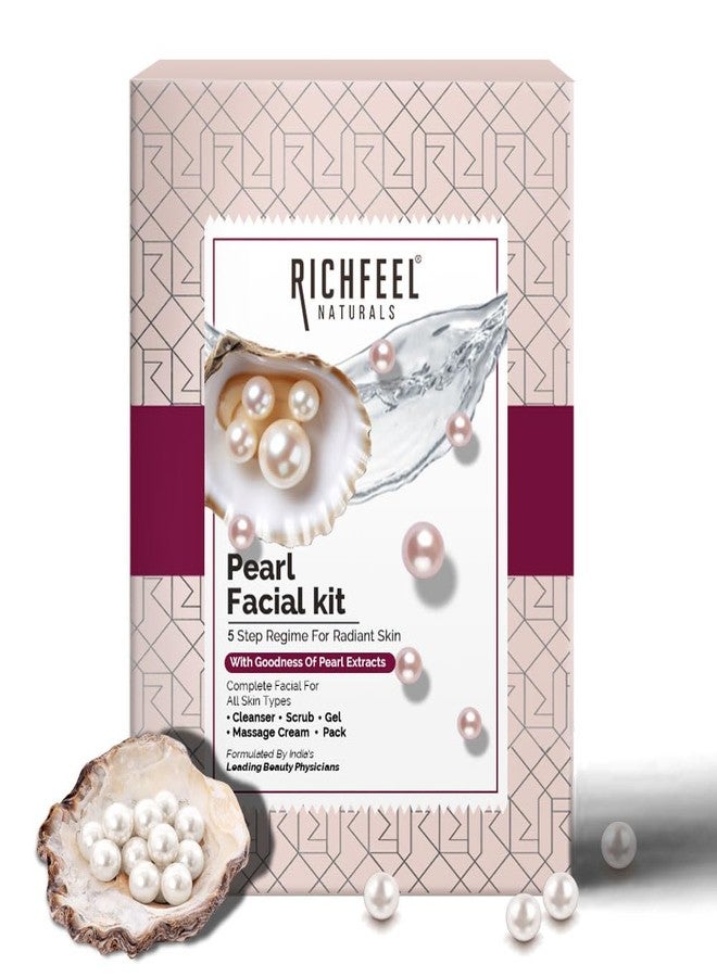 Richfeel Pearl Facial Kit for glowing skin | Luminous and Radiant Skin | Tan Removal | Best For Dry Skin | 250 g - Image 1