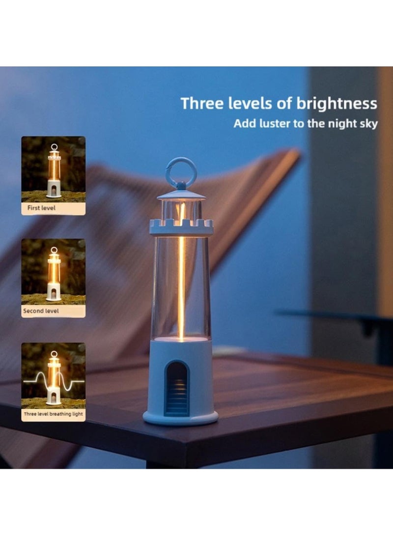 CMGTYYD Lighthouse Night Light, USB Rechargeable Lighthouse Decoration, Portable Touch Mini Table Lamp Bedroom Atmosphere Night Light, Creative Lighthouse Ornaments Gift - Image 4