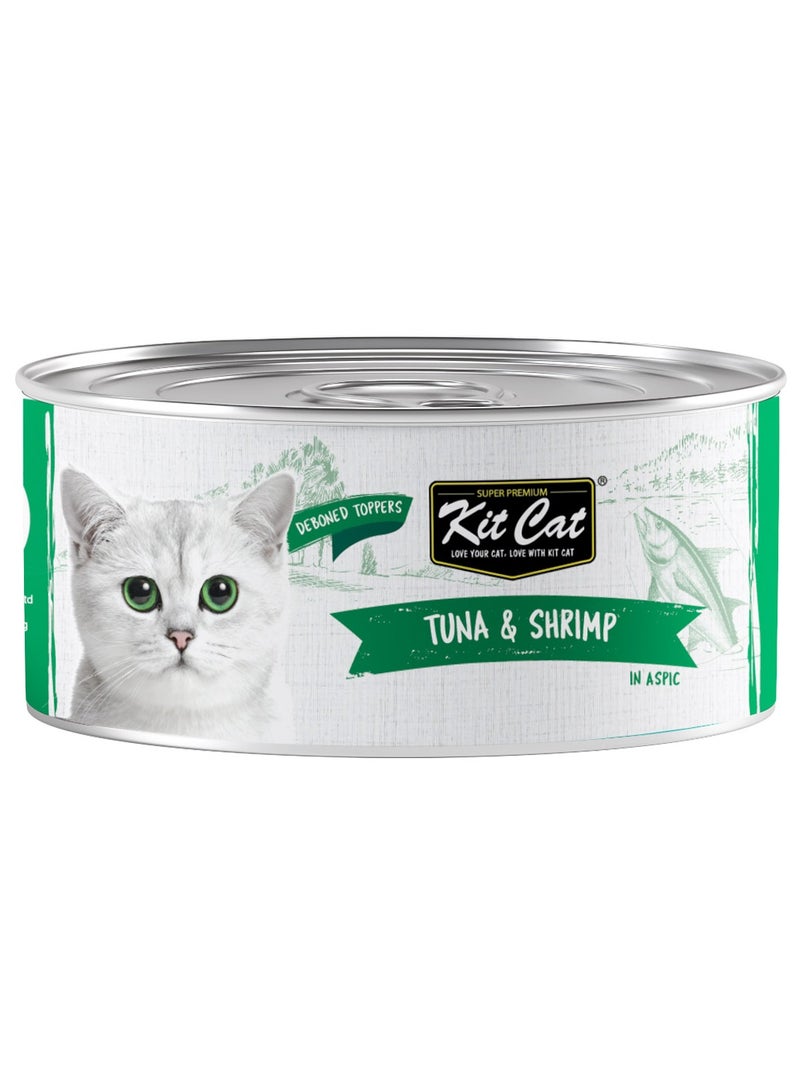 كيت كات أغطية تونة وجمبري منزوعة العظم 80 جم (1 علبة - 24 قطعة) - Image 1