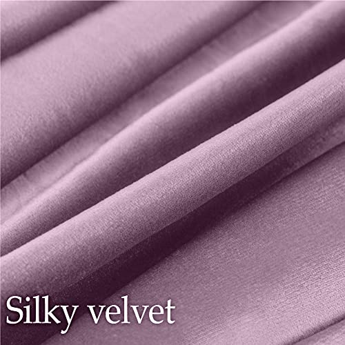 lalaLOOM Velvet Throw Pillow Covers, Set of 2, 18x18 Decorative Square Pillows Home Decor, Soft Accent Cases, Silky Machine Washable Pillowcases for Sofa, Couch, Bedroom, Living Room, Plum Purple - Image 2