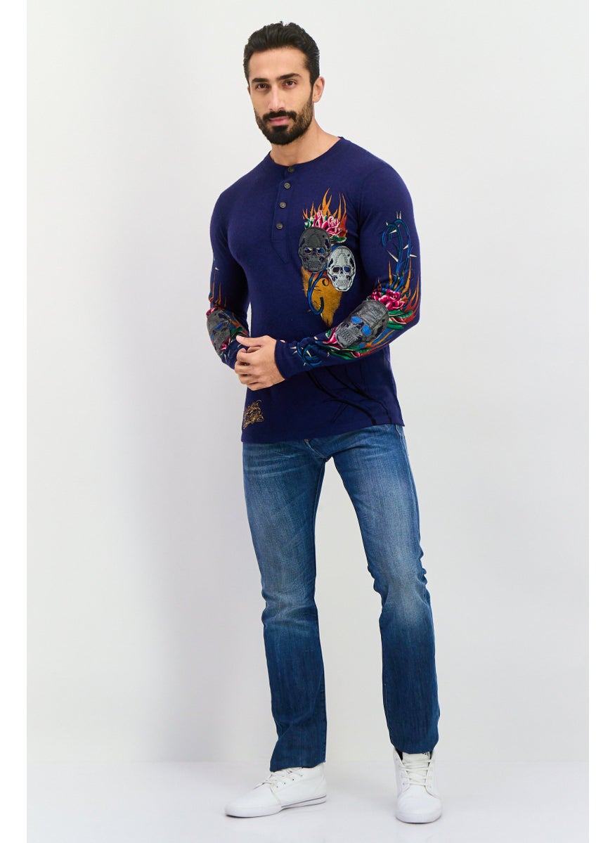 Men Round Neck Graphic Printed Sweater, Navy Combo - pzsku/ZC2D690289CBC9501C86AZ/45/_/1737642015/479d54dc-b3d9-412d-bca2-3a38722318c5