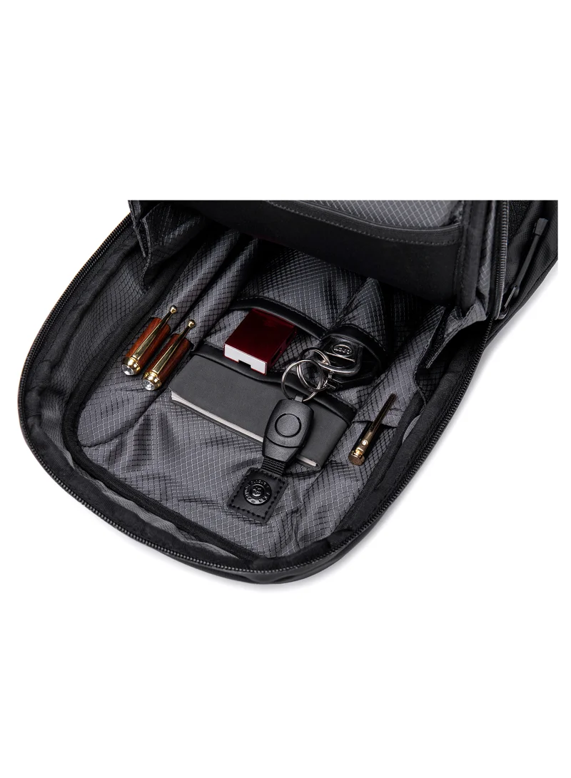 ARCTIC HUNTER Semi Hard Shell Crossbody Bag Water Resistant Anti Theft Unisex Fashion Shoulder bag for Travel Business Casual Use XB00126 Black