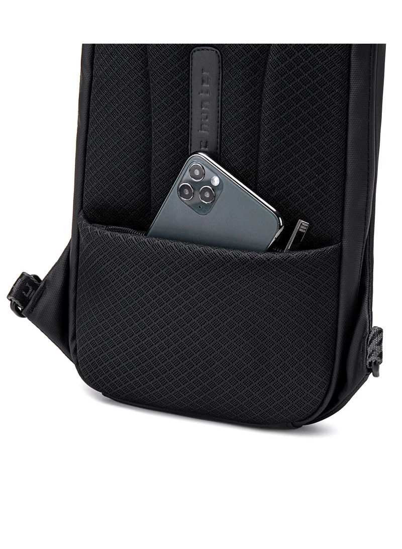 ARCTIC HUNTER Semi Hard Shell Crossbody Bag Water Resistant Anti Theft Unisex Fashion Shoulder bag for Travel Business Casual Use XB00126 Black