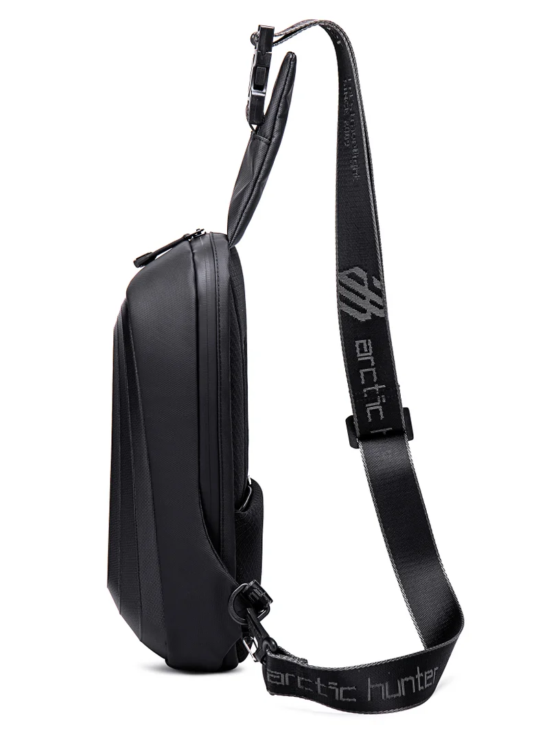 ARCTIC HUNTER Semi Hard Shell Crossbody Bag Water Resistant Anti Theft Unisex Fashion Shoulder bag for Travel Business Casual Use XB00126 Black