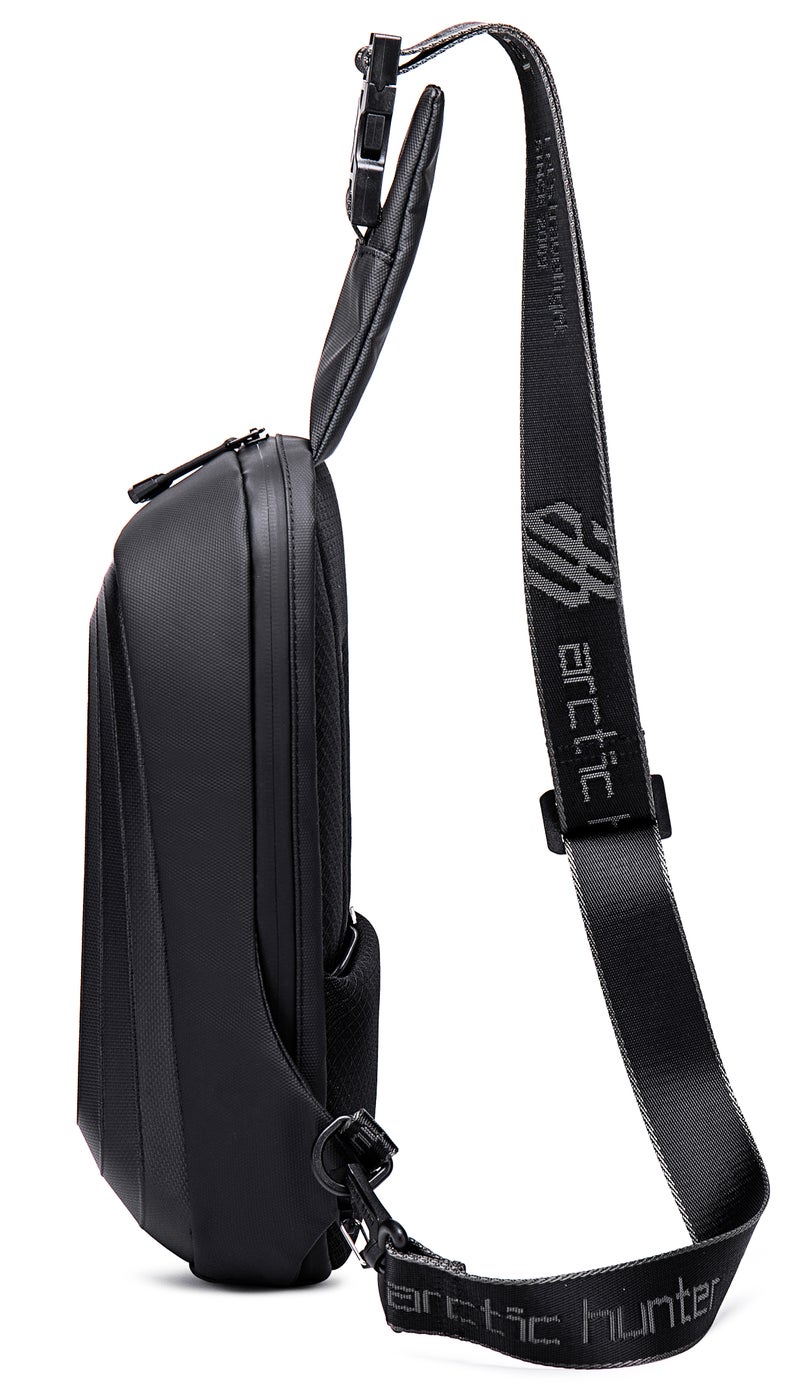 ARCTIC HUNTER Semi Hard Shell Cross-Body Bag Water Resistant Anti-Theft Unisex Fashion Shoulder bag for Travel Business Casual Use, XB00126, Black - Image 5