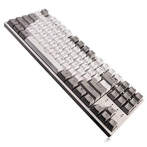 DURGOD Taurus K320 TKL Mechanical Gaming Keyboard - 87 Keys - Double Shot PBT - NKRO - USB Type C (Cherry Brown, White) - Image 1