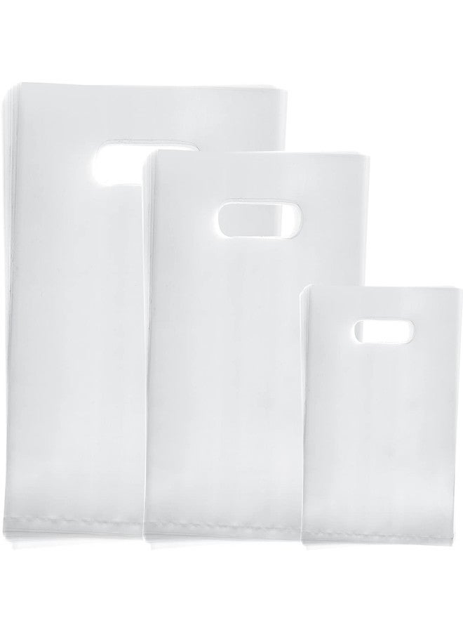 Saintrygo 120 Pcs 2.36 Mil Clear Shopping Bags with Handles 6x8/8x12/10x14 Inch Plastic Reusable Merchandise Gift Bags Retail Shopping Bag for Business Boutique Stores Gifts - Image 1