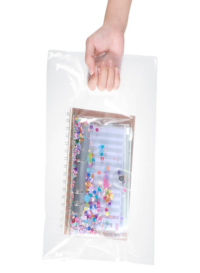 Saintrygo 120 Pcs 2.36 Mil Clear Shopping Bags with Handles 6x8/8x12/10x14 Inch Plastic Reusable Merchandise Gift Bags Retail Shopping Bag for Business Boutique Stores Gifts - Image 4