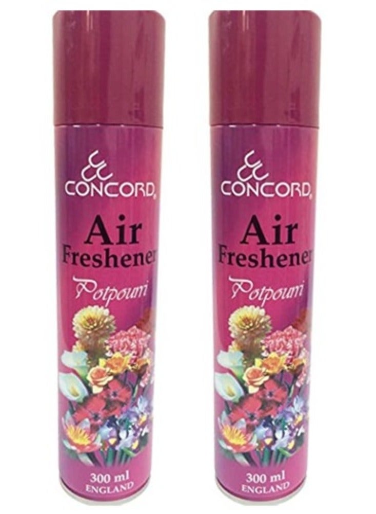 CONCORD Potpouri Air Freshener Long Lasting Fragrance -2 x 300 ml