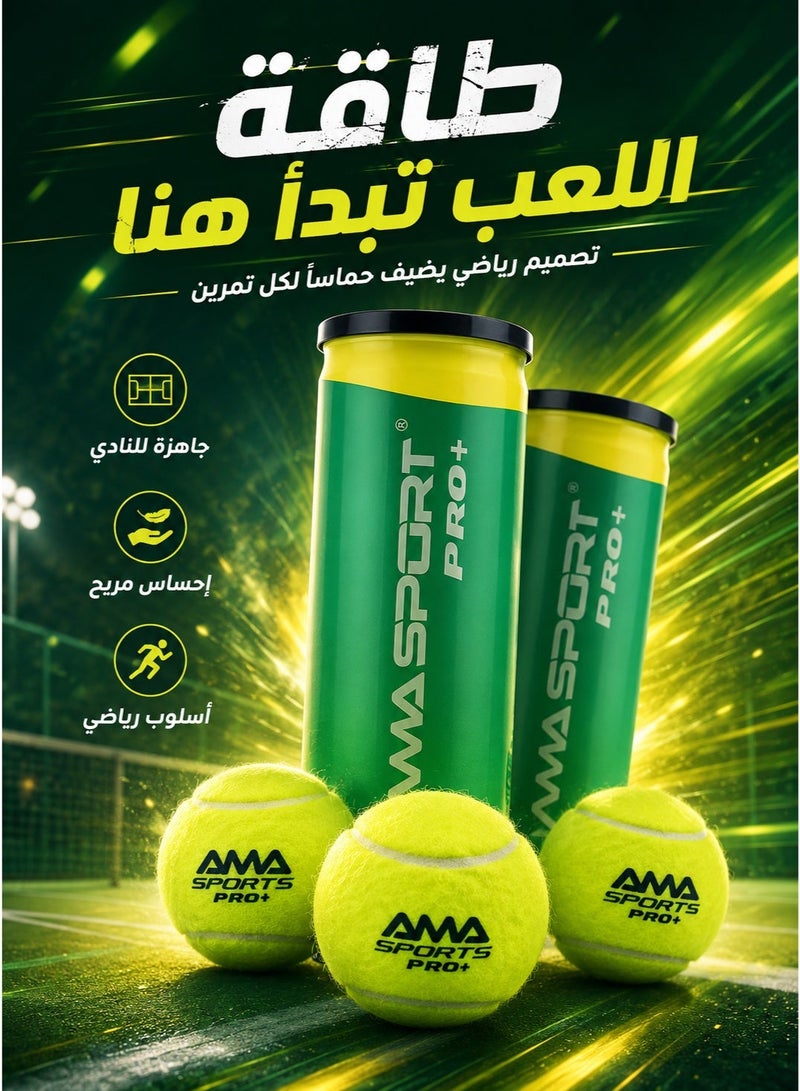 Ama Tennis Balls Set of 3 Balls Tennis and Cricket Balls Ground Tennis Ball Tennis Ball with 45% Wool Content Table Tennis Ball Paddle Training Balls Tennis Balls Set Tennis Balls for Training Tennis Ball for Sports Sports Ball for Women. - Image 1