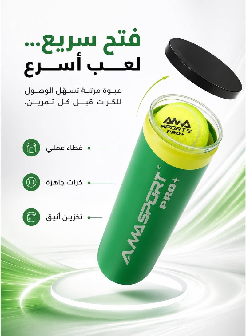 Ama Tennis Balls Set of 3 Balls Tennis and Cricket Balls Ground Tennis Ball Tennis Ball with 45% Wool Content Table Tennis Ball Paddle Training Balls Tennis Balls Set Tennis Balls for Training Tennis Ball for Sports Sports Ball for Women. - Image 4