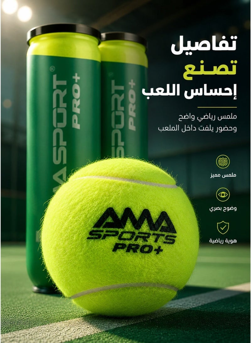 Ama Tennis Balls Set of 3 Balls Tennis and Cricket Balls Ground Tennis Ball Tennis Ball with 45% Wool Content Table Tennis Ball Paddle Training Balls Tennis Balls Set Tennis Balls for Training Tennis Ball for Sports Sports Ball for Women. - Image 2